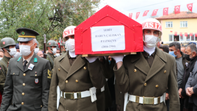 Şehit Piyade Uzman Çavuş Harun Çalışkan, son yolculuğuna uğurlandı