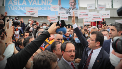 İBB Başkanı Ekrem İmamoğlu'na Kartal'da yoğun ilgi