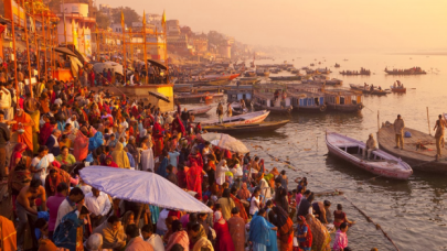 Makar Sankranti Festivali kapsamında Ganj Nehri doldu taştı