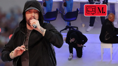 Eminem hem ırkçılığı hem NFL yasağını protesto etti