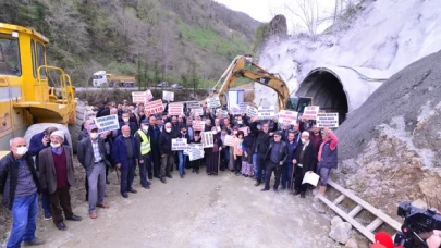 Trabzon'daki HES protestosunda gerginlik yaşandı