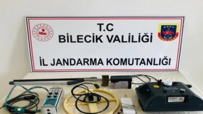 Bilecik Pazaryeri’nde Jandarma izinsiz kazıya göz açtırmadı