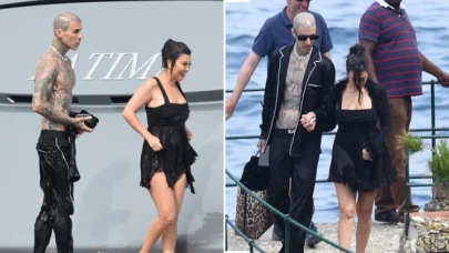 Kourtney Kardashian ve Travis Barker çifti balayında