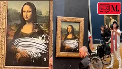 Louvre Müzesi'ndeki Mona Lisa tablosuna pastalı saldırı