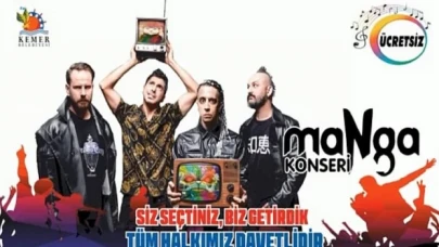 Ünlü Türk Rock Gurubu Manga Kemer’de Konser Verecek