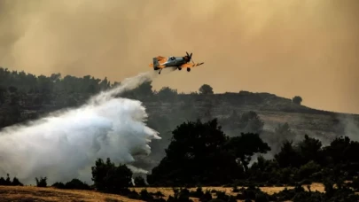 Yunanistan'daki yangın Edirne'nin sınır köylerine dayandı