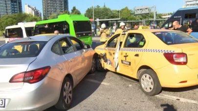 Zincirlikuyu’da zincirleme kaza; 2 yaralı