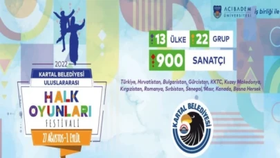 Kartal'da uluslararası halk oyunları festivali