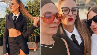 Serenay Sarıkaya mini takımıyla fotoğraf paylaştı