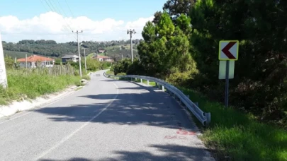 Sakarya'da yol kenarına bariyerli önlem