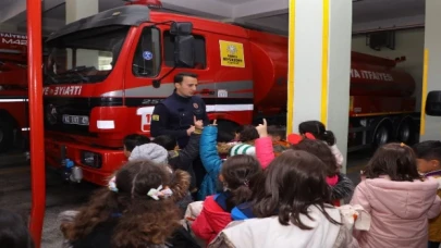 Konya İtfaiyesi’nden miniklere yangın bilinci