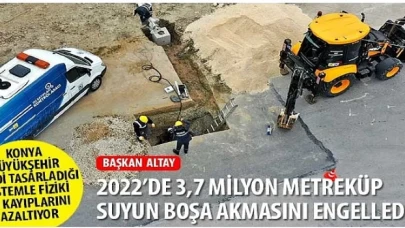 Başkan Altay: “2022’de 3,7 Milyon Metreküp Suyun Boşa Akmasını Engelledik”