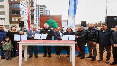 Gaziantep’in ’Yeşilantep’inde fidanlar toprakla buluştu