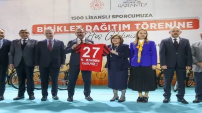 Gaziantep’te bin 500 lisanslı sporcu bisikletlerine kavuştu