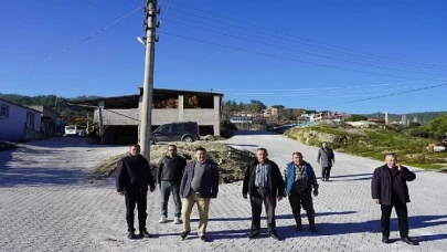 Milas Belediyesi’nden Türbe’de Yoğun Parke Kaplama Çalışması