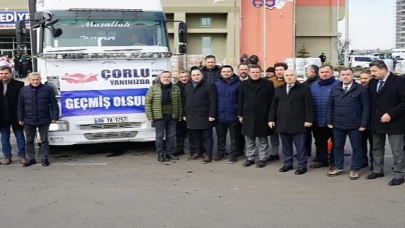 Çorlu Halkı Deprem Bölgesi İçin Kenetlendi