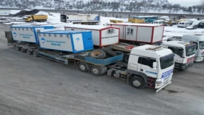 Kayseri Melikgazi’den deprem bölgesine konteynır