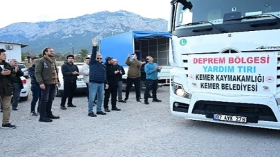 Kemer 11’inci yardım tırını uğurladı