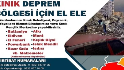 ”Kınık’tan Deprem Bölgesine Yardım Eli”