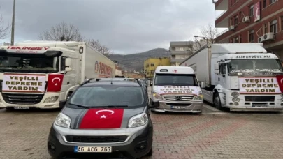 Mardin Yeşilli’den deprem bölgesine yardım tırları