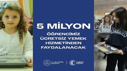 Milli Eğitim Bakanlığı Ücretsiz Yemek Hizmeti Uygulaması İle 5 Milyon Öğrenciye Ulaşacak