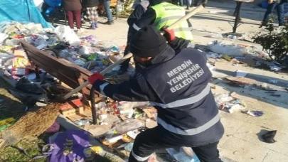 Yenişehir Belediyesi Hatay’da çevre temizliği çalışmalarına destek veriyor