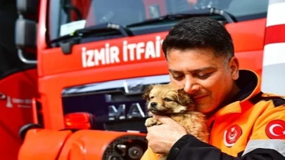 İzmirli itfaiyeci deprem bölgesinden gelen köpeğe yuvasını açtı