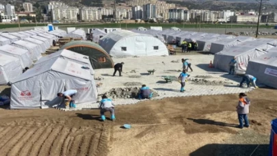 Kayseri Melikgazi’den deprem bölgesinde alt yapı çalışması