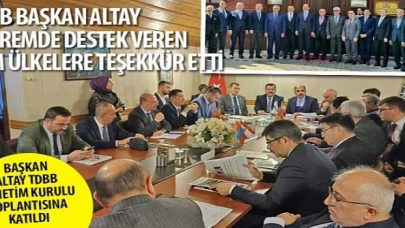 TDBB Başkanı Altay Depremde Destek Veren Tüm Ülkelere Teşekkür Etti