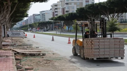 Termesos Bulvarı kaldırımı yenileniyor