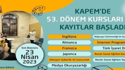 Kapem’de 53. Dönem Kursları İçin Kayıtlar Başladı