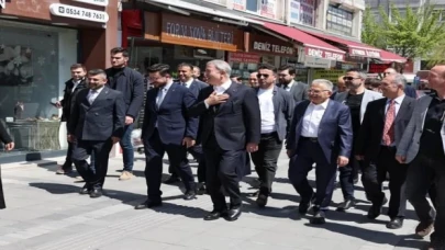 Kayseri protokolünden esnaf ziyareti