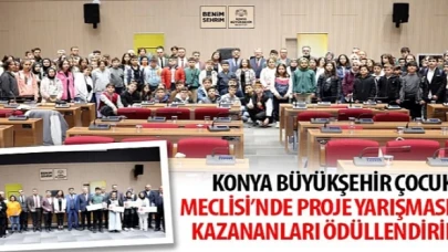 Konya Büyükşehir Çocuk Meclisi’nde Proje Yarışmasının Kazananları Ödüllendirildi