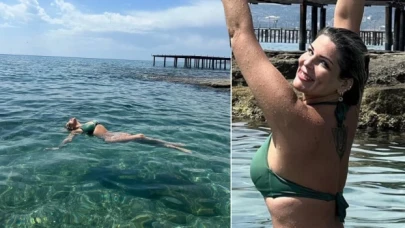 Pelin Öztekin'den bikinili paylaşım