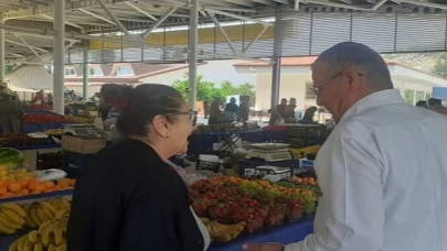 Başkan Topaloğlu Çamyuva pazarında