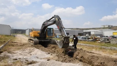 Manisa Turgutlu’da sanayi esnafının altyapı sorunu gideriliyor