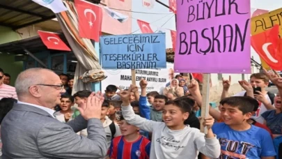 Manisa’da miting havasında karşılama