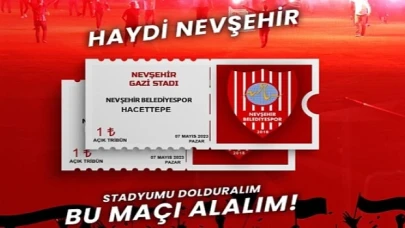 Nevşehir Belediyespor-Hacettepe Müsabakası İçin Bilet Fiyatları 1 TL’ye Düşürüldü