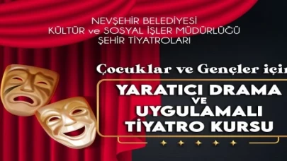 Nevşehir’de yaratıcı drama ve tiyatro kursunda kayıt zamanı