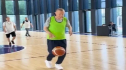 Cumhurbaşkanı Erdoğan basketbol maçı yaptı