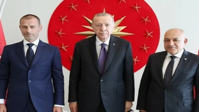 Cumhurbaşkanı Erdoğan, FIFA Başkanı Infantino ve UEFA Başkanı Ceferin’i Kabul Etti