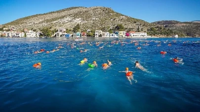 Kaş’ın Yunanistan’a en yakın kara parçası Megisti/Meis Adası’ndan başlayan yarış Kaş’ta sona erdi