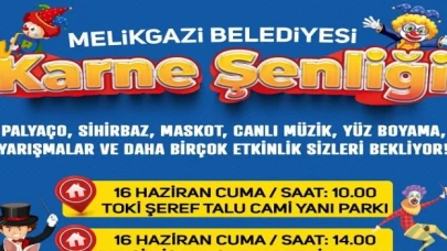 Kayseri Melikgazi’de karne şenliği