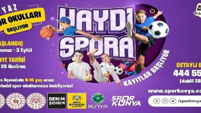 Konya Büyükşehir’in 28 İlçedeki Yaz Spor Okulları’nda Kayıt Heyecanı Devam Ediyor