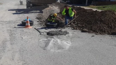 Manisa Akhisar’da ek yağmur suyu hattı tamamlandı