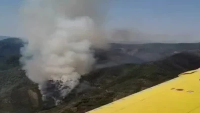 Muğla Marmaris’teki orman yangını sürüyor