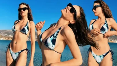 Serenay Sarıkaya tatil pozlarıyla dikkat çekti