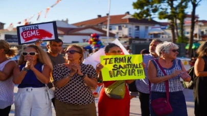 Akbelen kıyımına karşı Ayvalık’ta ’zincirli’ eylem