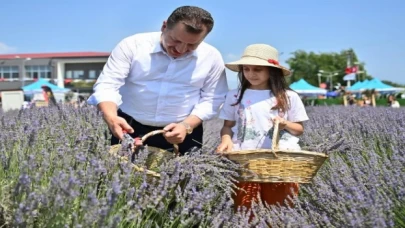 Başkan Yılmaz BAÇEM’de hasat yaptı