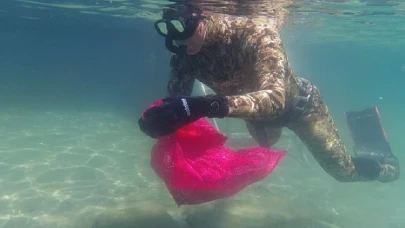 Bodrum Belediyesi’nden deniz dibi temizliği 